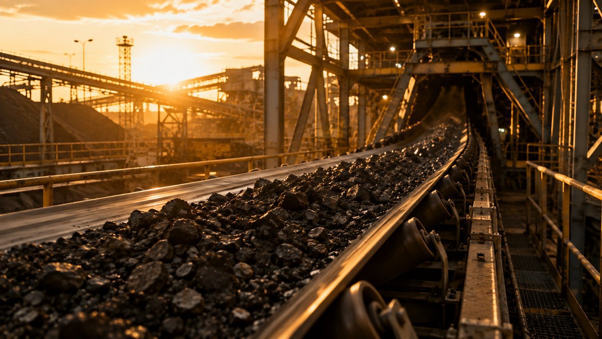Bande transporteuse en mine
