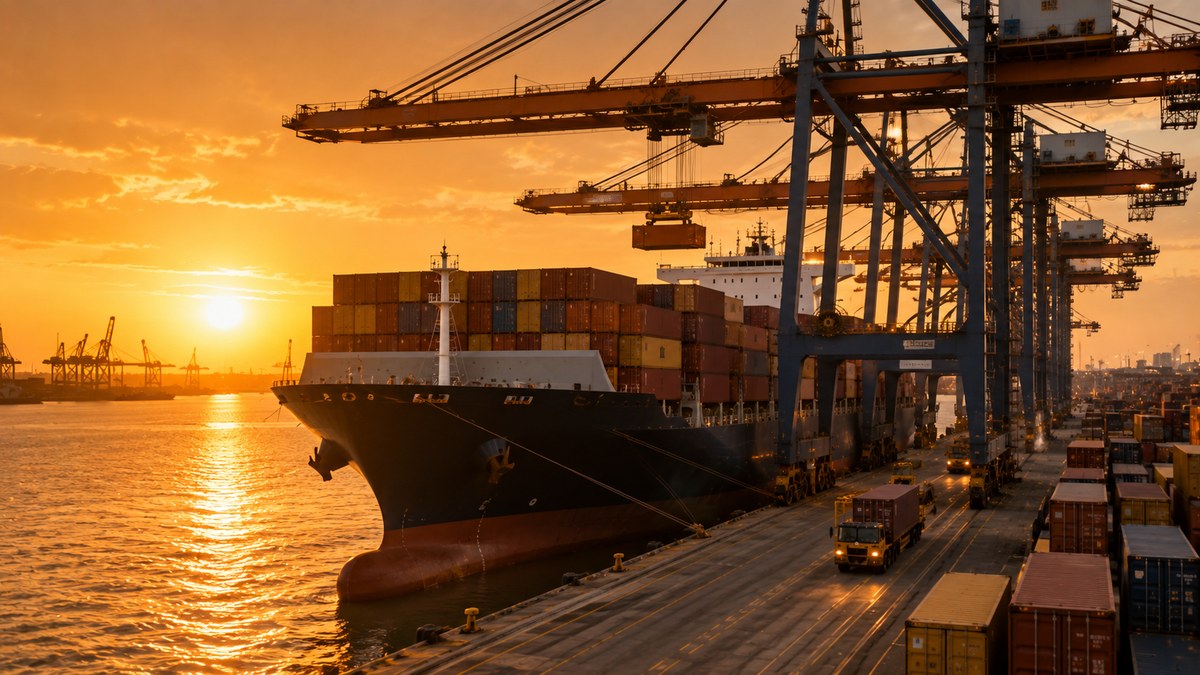 Conteneurs au port
