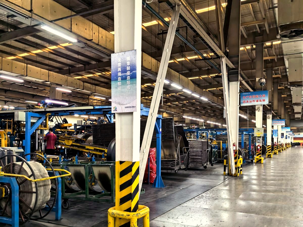 Inside the group's tyre manufacturing plant
